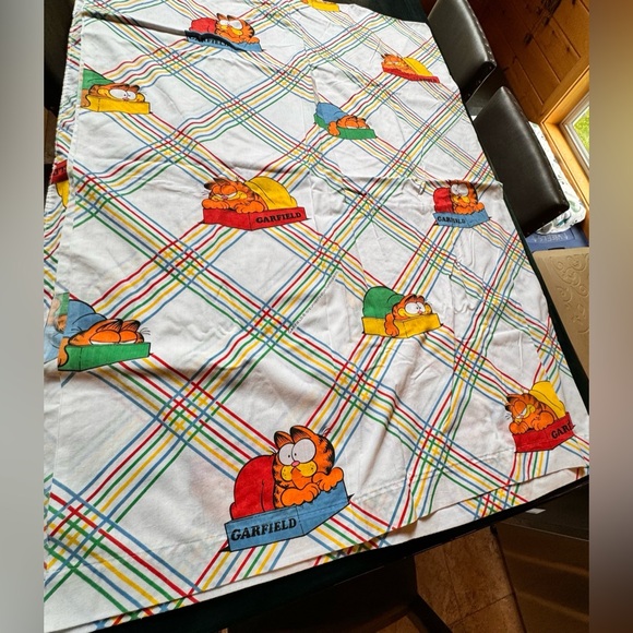 Vintage Garfield Cat 1978 Twin Flat And Fitted Sheet and 1 Pillow Case set - Picture 10 of 16